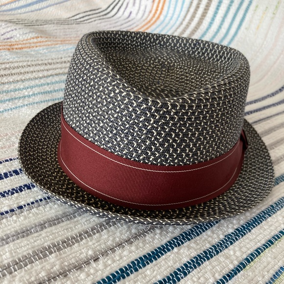 Goorin Bros. Navy Straw Narrow Brim Fedora Hat - Picture 4 of 9